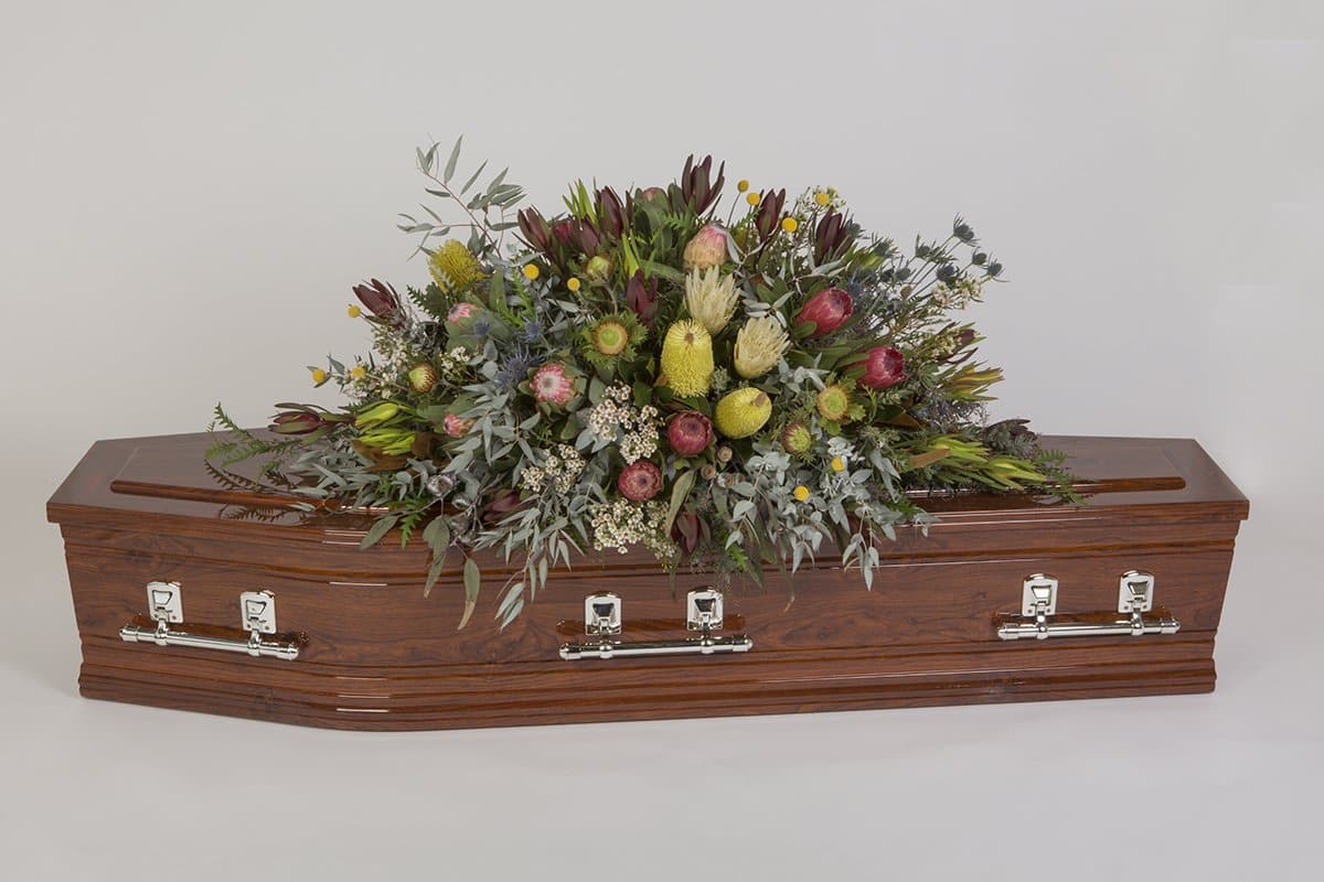 Flower arrangements store for caskets